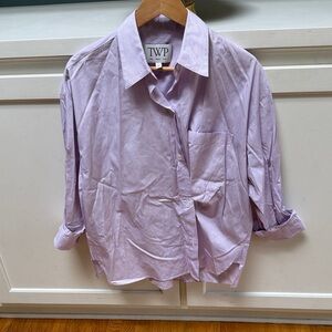 TWP Women's Lavender Button Down Shirt